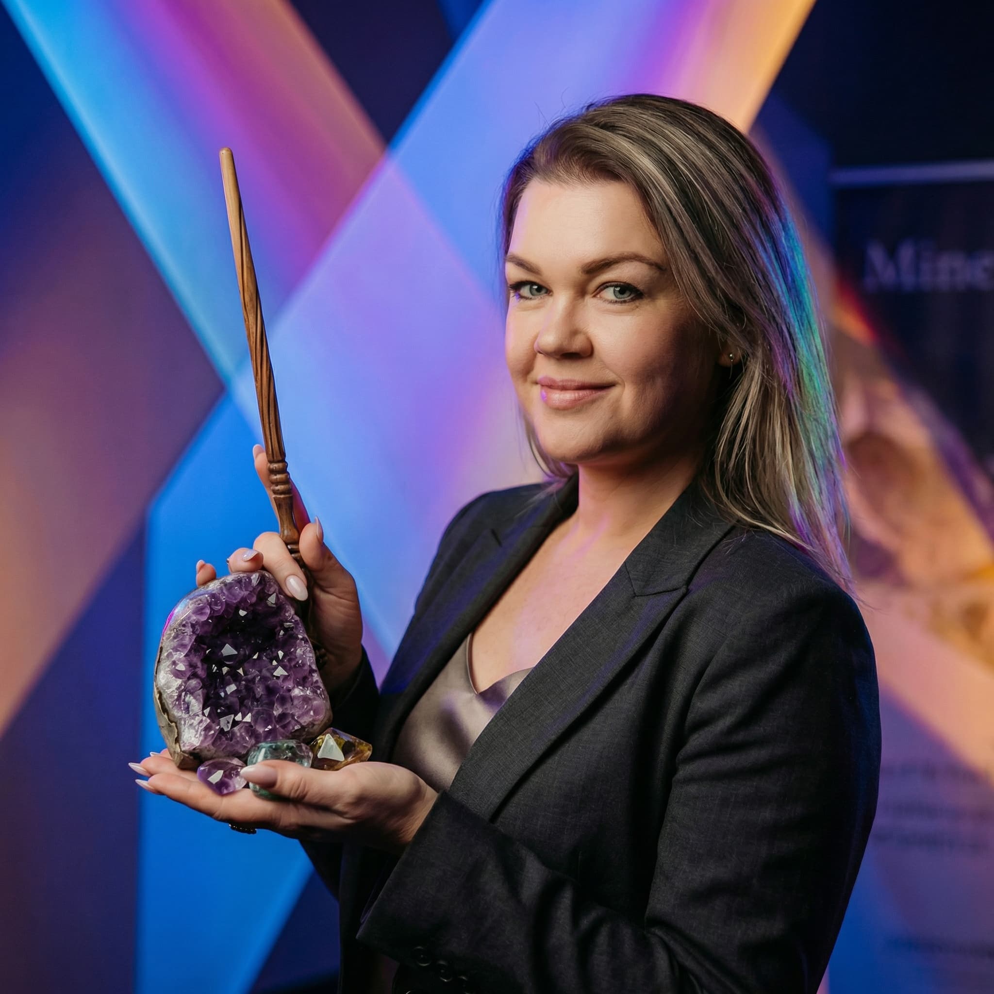 Fanny met amethist geode